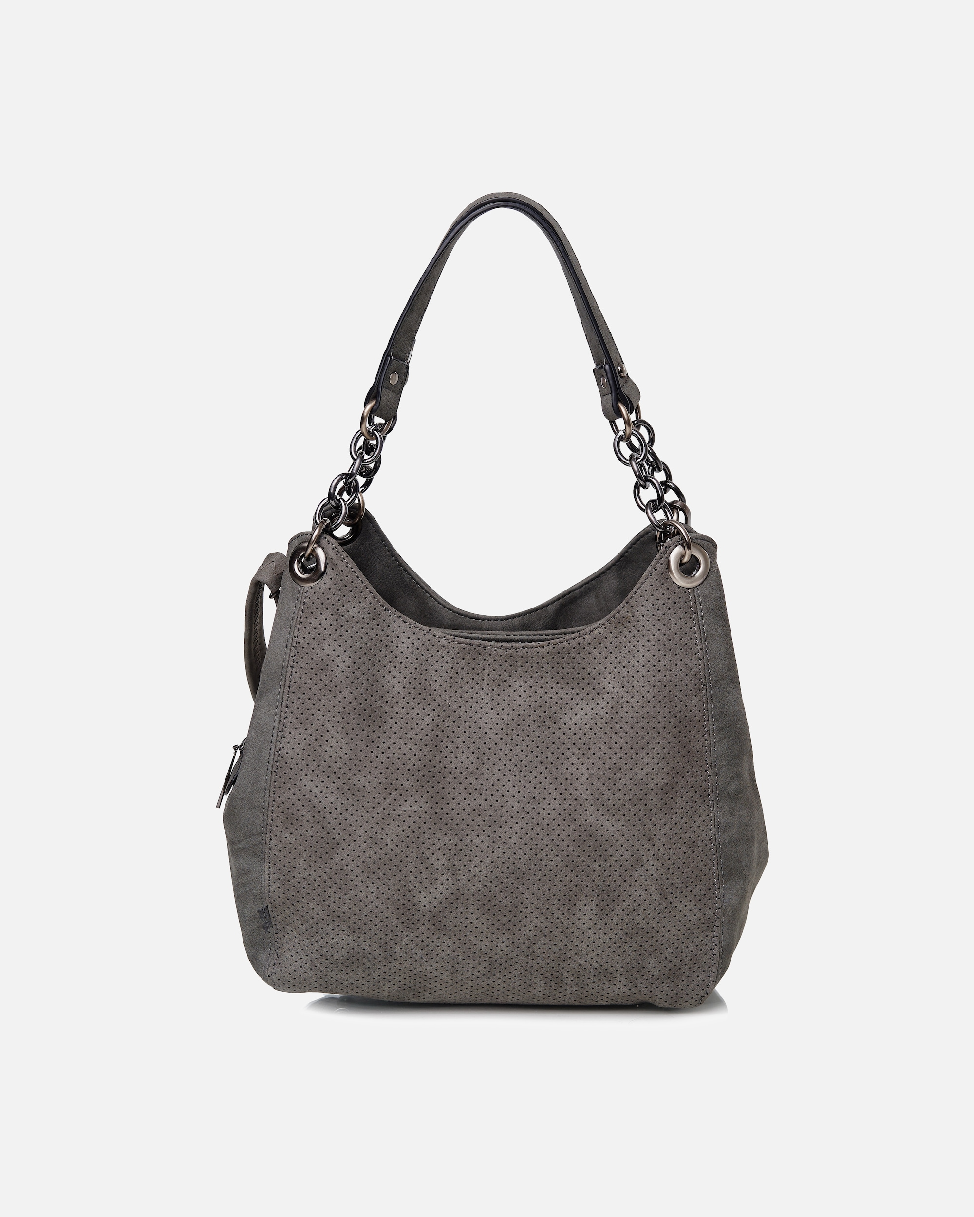 Umhängetasche für Unisex HARPA Schultertasche mit aufwendigen Tragegriffen und feinem Lasercut grau