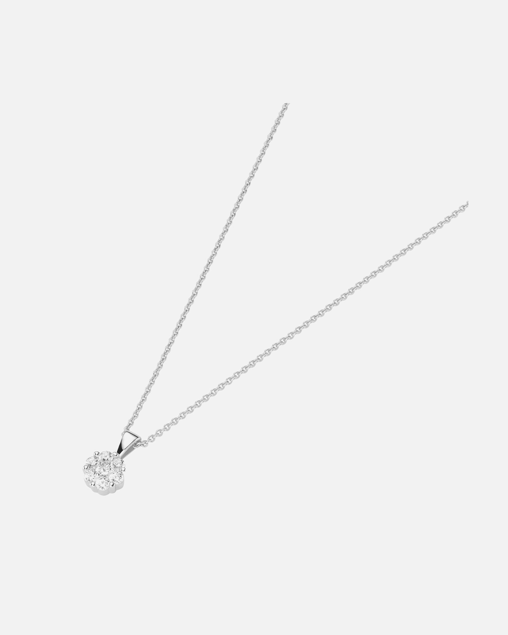 Halskette für Weiblich Smart Jewel Kette Blüte, Zirkonia Steine, Silber 925 Silber