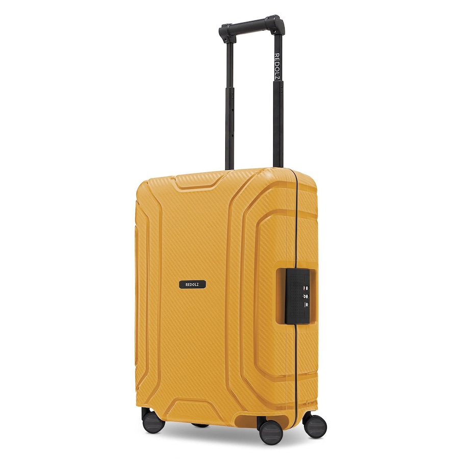 Redolz Essentials 15 4-Rollen Kabinentrolley 55 cm mit Dreipunkt-Verschluss dark yellow Gelb Herren