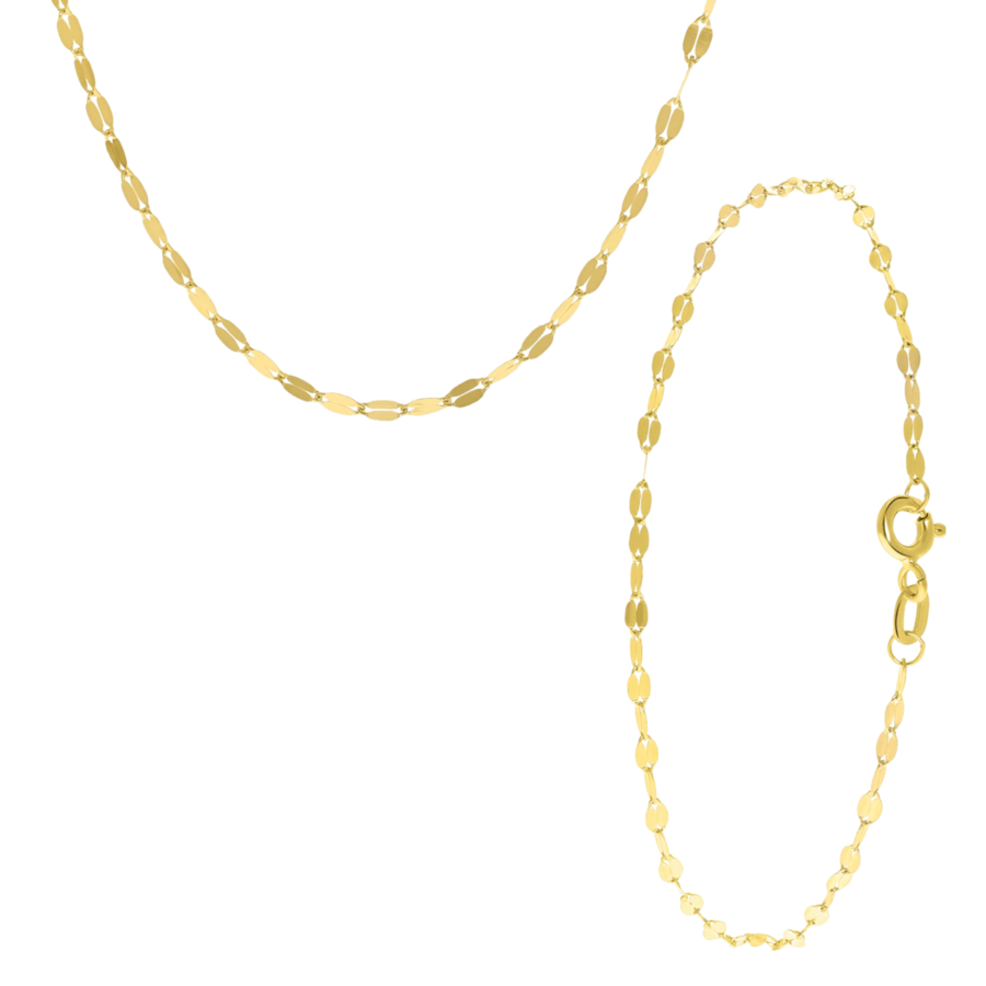 Lucardi Halskette und Armband 9 Karat Damen