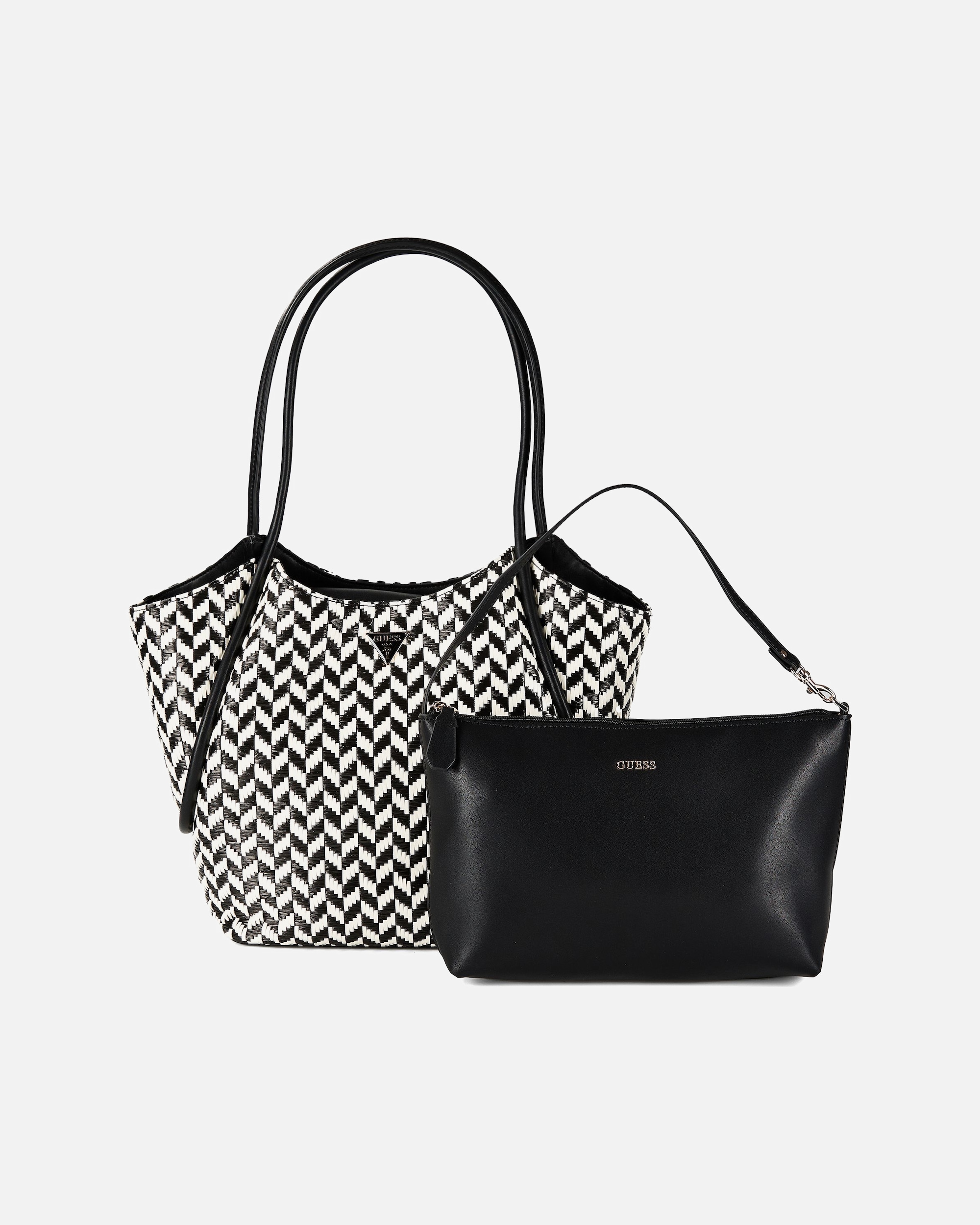 Umhängetasche für Weiblich Guess Tessi Shopper black multi