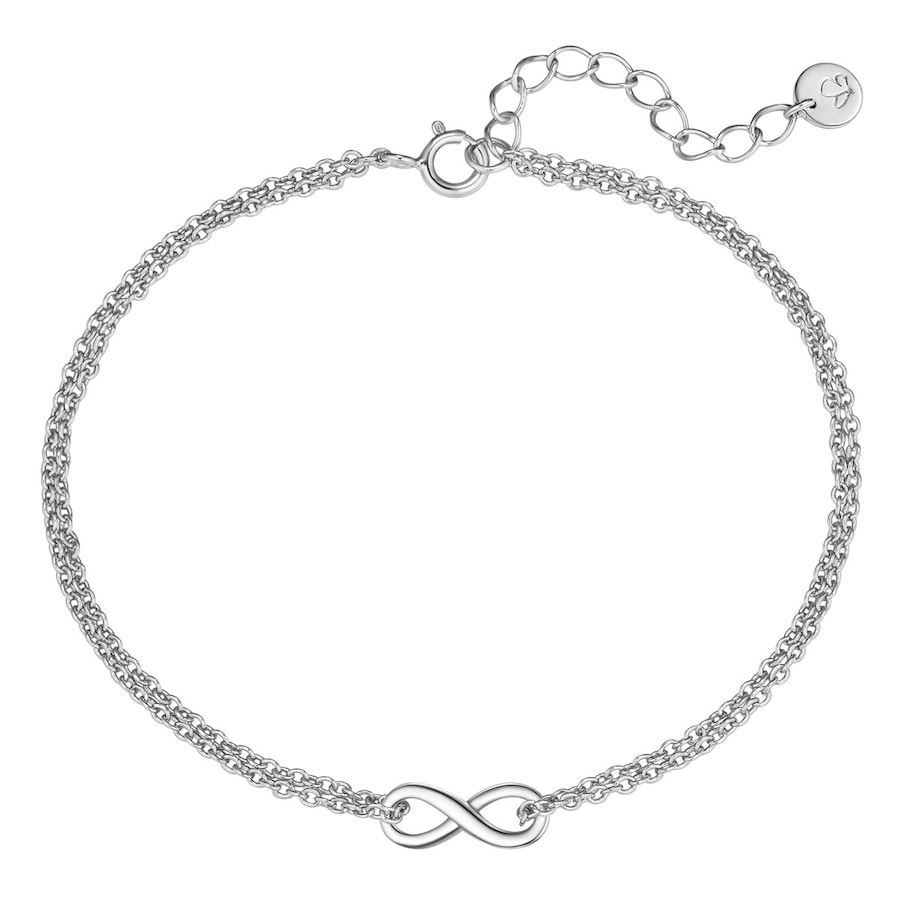 Glanzstücke München Armband Infinity aus Sterling Silber in silber 17,0 cm Basislänge + 3,0 Verlängerung Damen