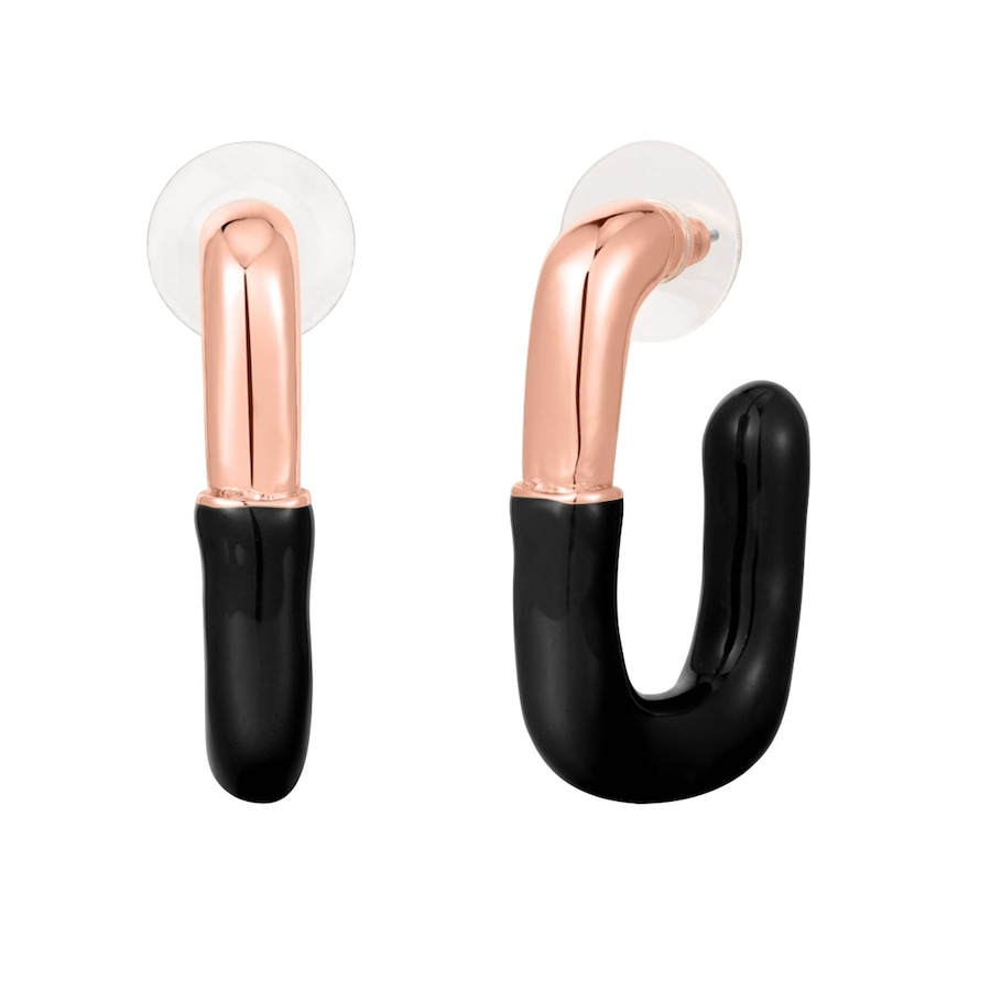 Yokoamii Creolen aus Metall-Legierung in Roségold 25,1 mm Damen