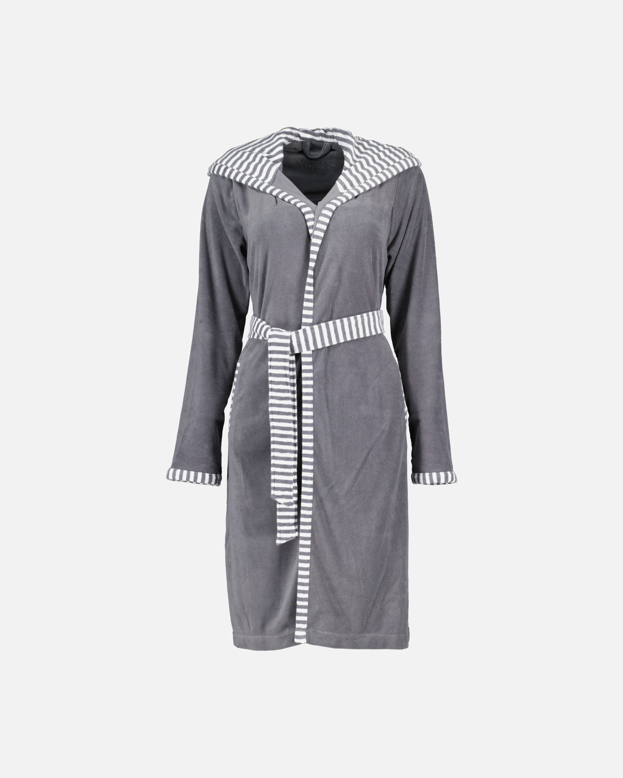 Bademantel für Weiblich Vossen Vossen Bademäntel Damen Kurzmantel mit Kapuze Juno graphit - 7660 XS