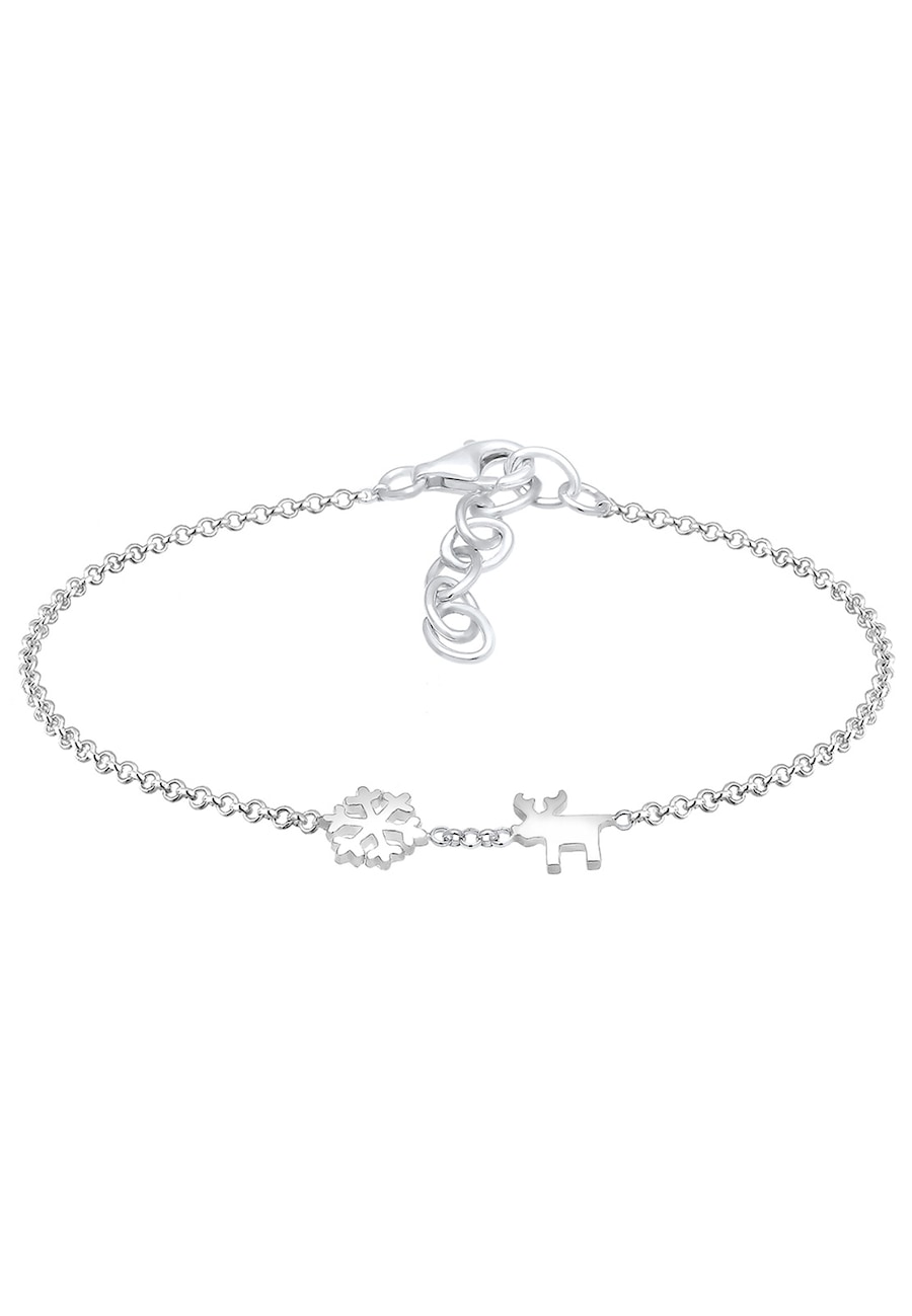 Elli Schneeflocke Elch Rentier Winter Trend 925 Silber 16 Damen
