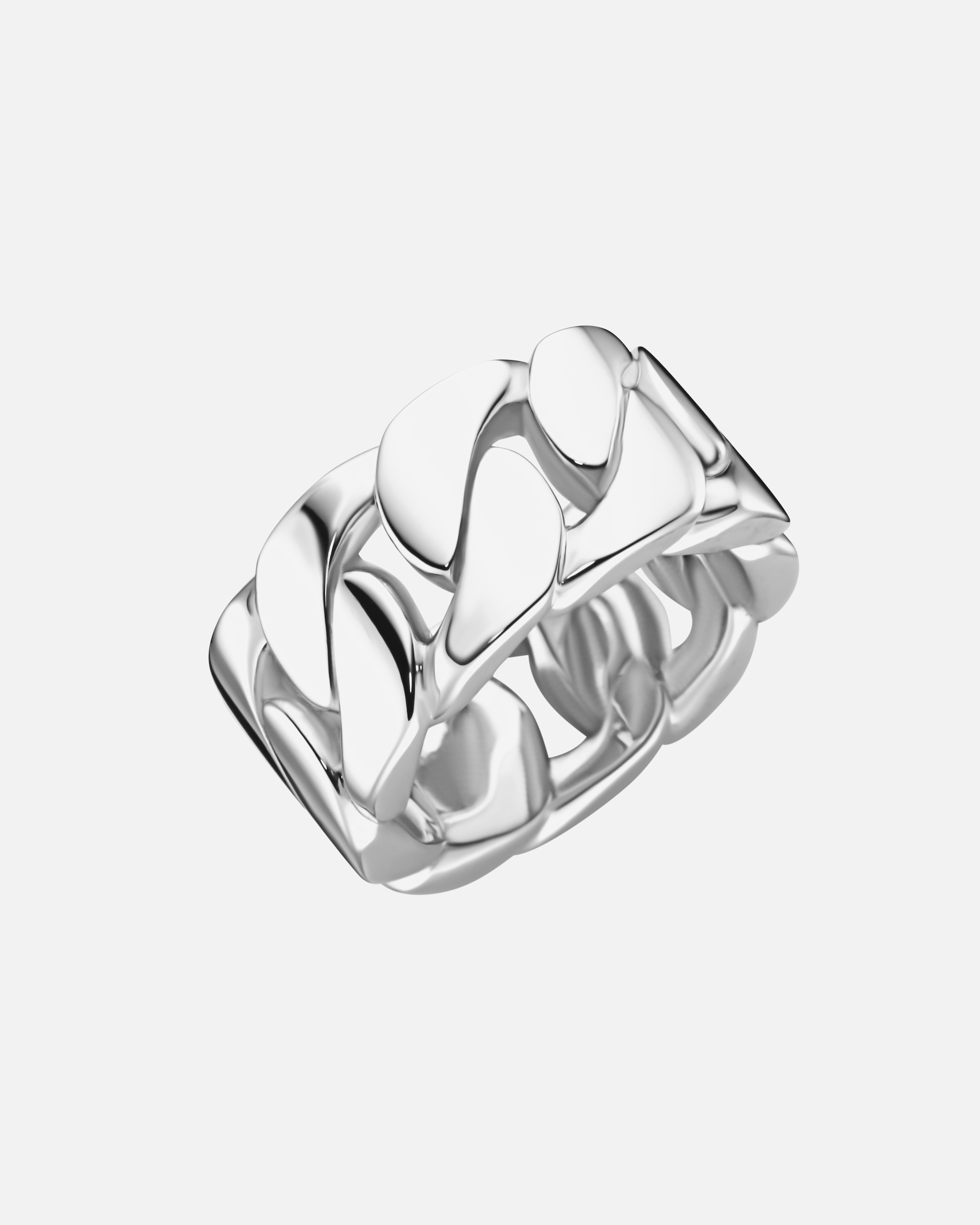 Ring für Männlich Giorgio Martello Milano Ring Panzerketten-Optik, Silber 925 62