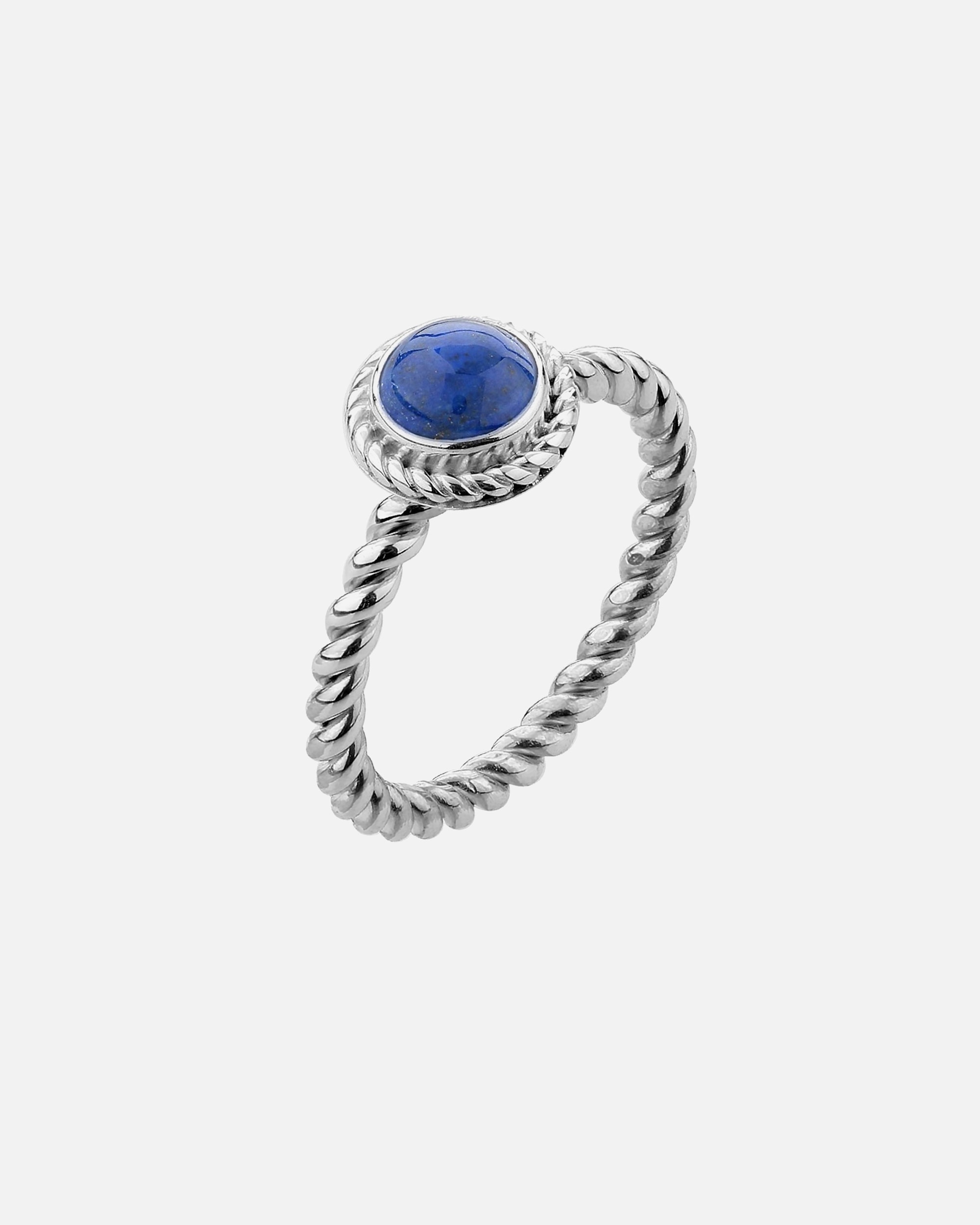 Ring für Weiblich Nenalina Lapis Lazuli Edelstein September Boho 925 Silber 56