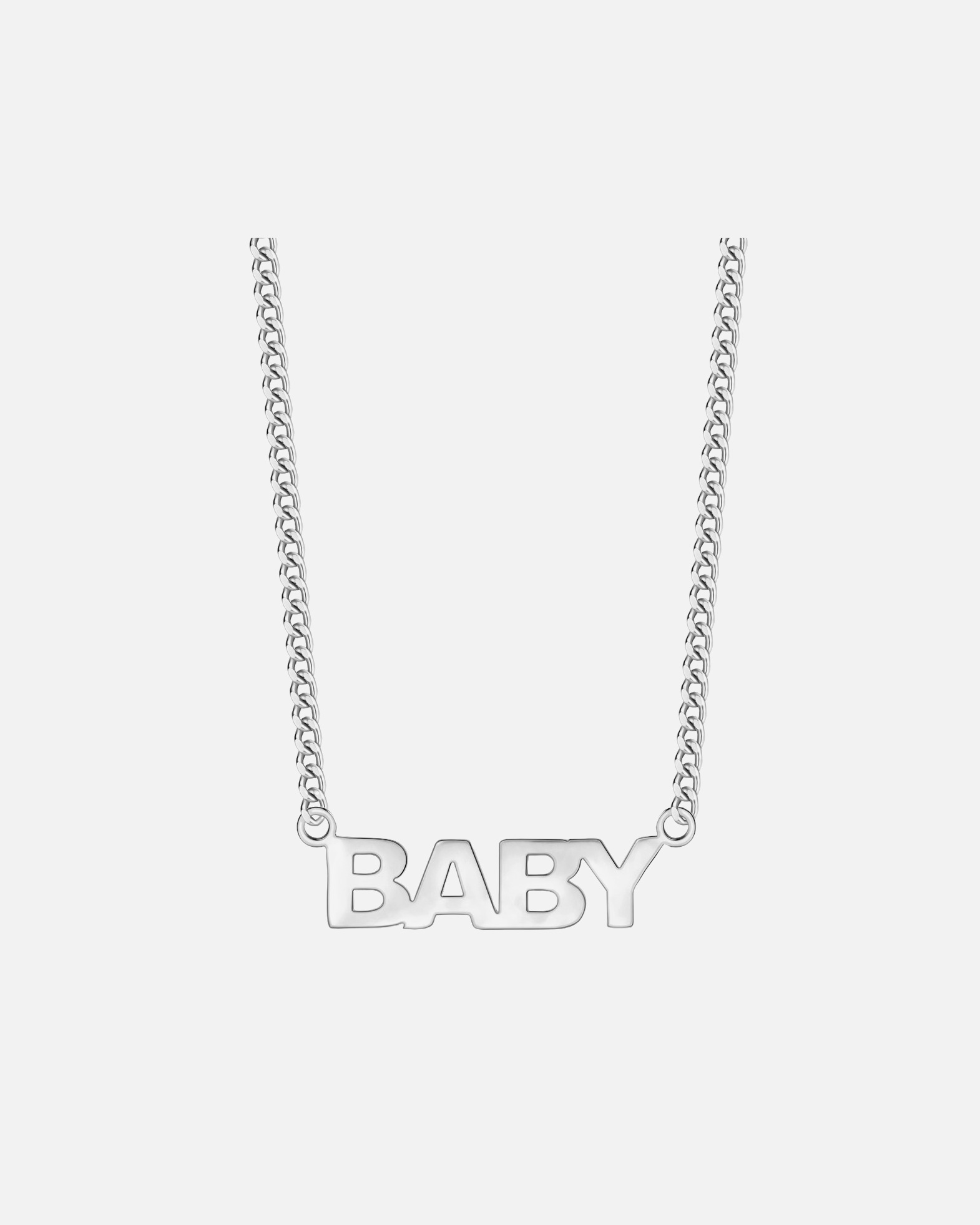 Halskette für Weiblich Eastside Halskette BABY aus Edelstahl in Silber 40,0 cm Basiskette + 5,0 cm Verlängerung