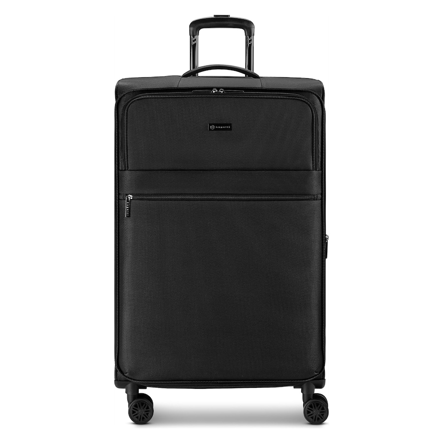 Bugatti Valencia Soft 4 Rollen Trolley L 75 cm mit Dehnfalte black Schwarz Herren