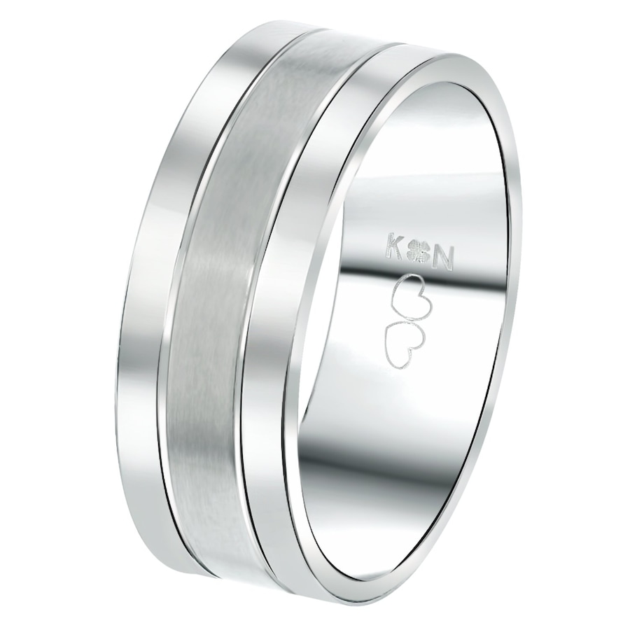 Lucardi Ringe 'Aruba' Stahl - silbern 68mm Herren