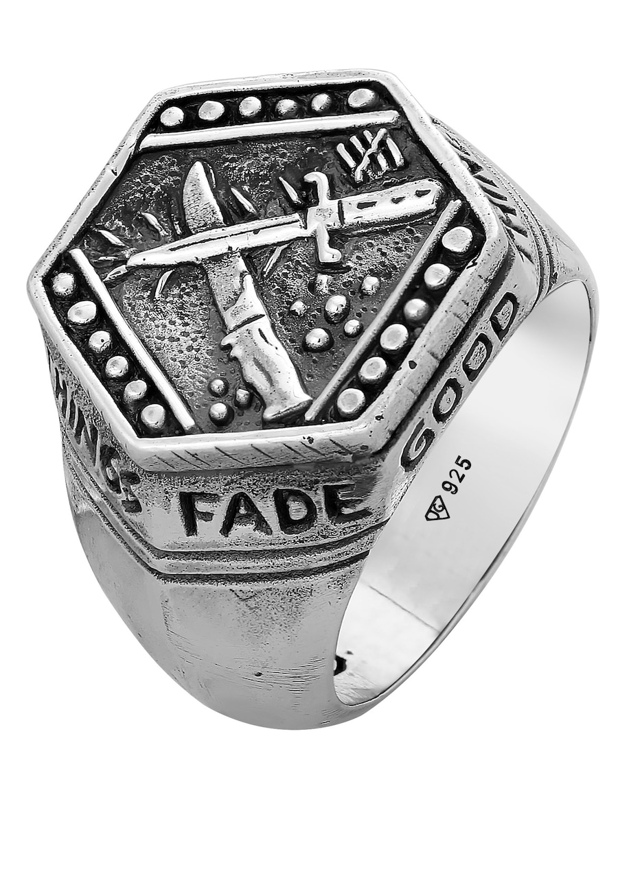 Haze & Glory Siegelring - Knife 925 Silber 62 Herren