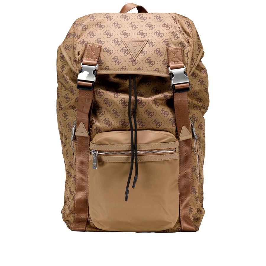 Guess Rucksack Berlin 4G-Logo Beige Brown Hellbraun Herren