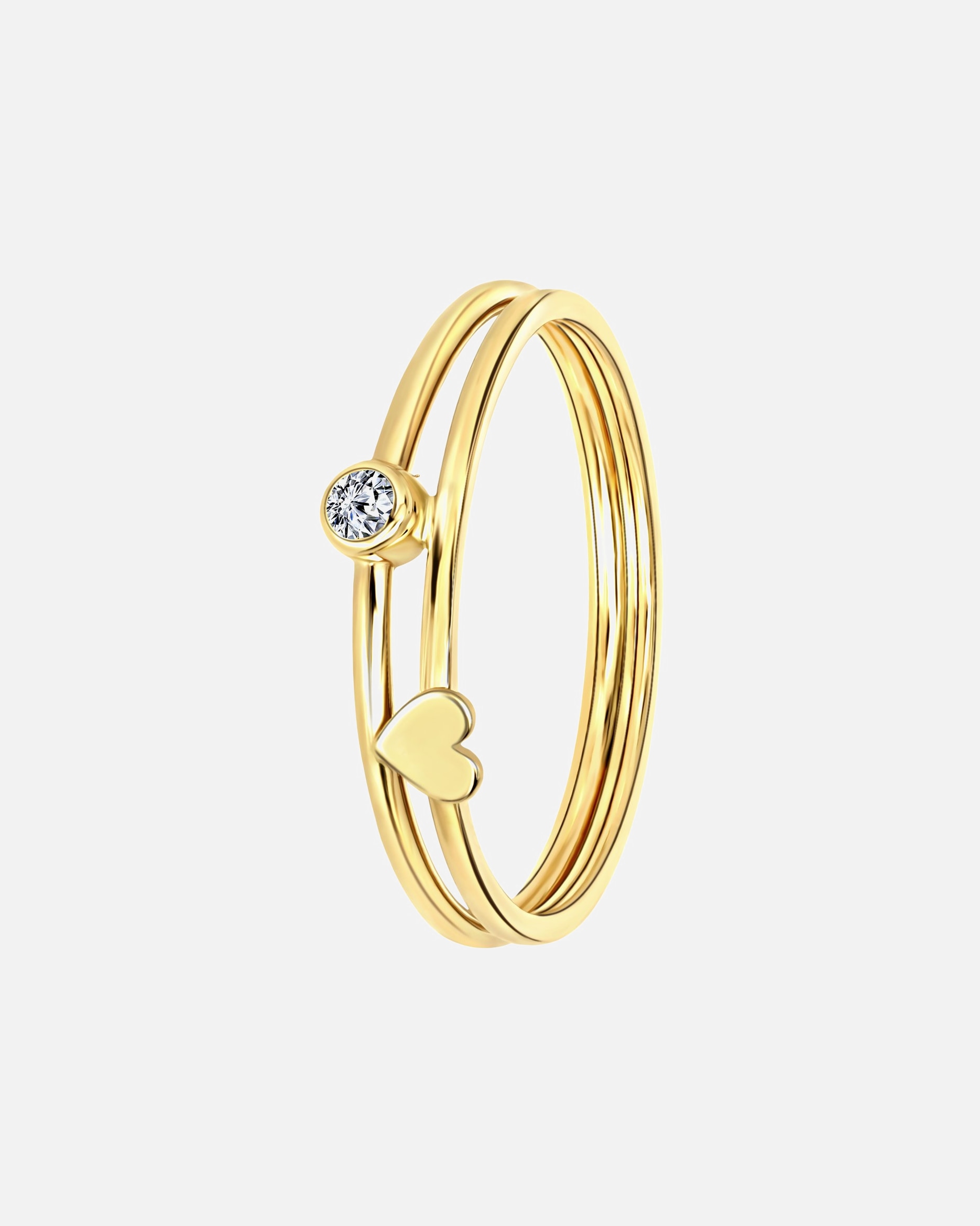 Ring für Männlich Lucardi Ringe 585 Gold - goldfarbig 55mm