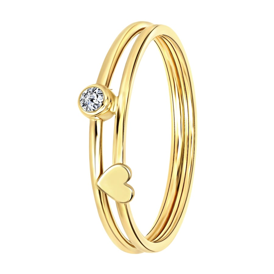 Lucardi Ringe 585 Gold - goldfarbig 57mm Herren