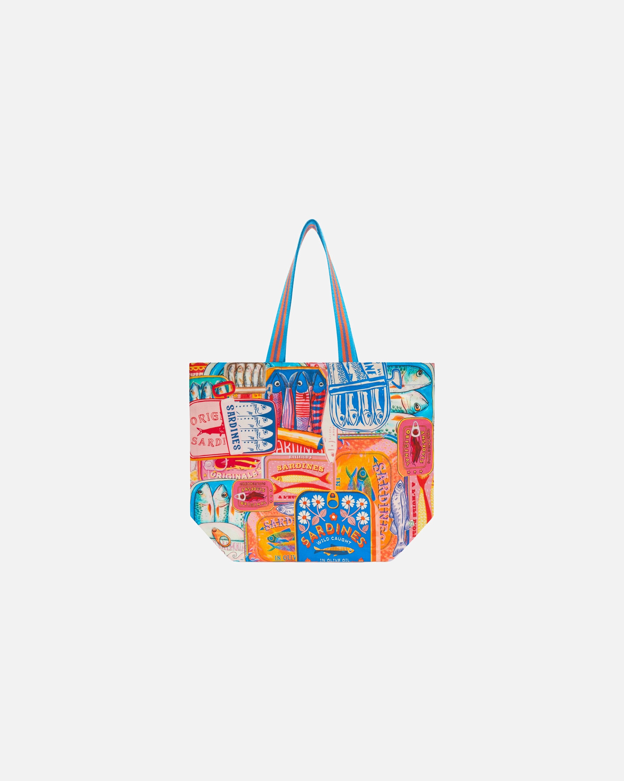 Shopper für Weiblich Codello Shopper aus Canvas mit Sardinenmotiven Onesize