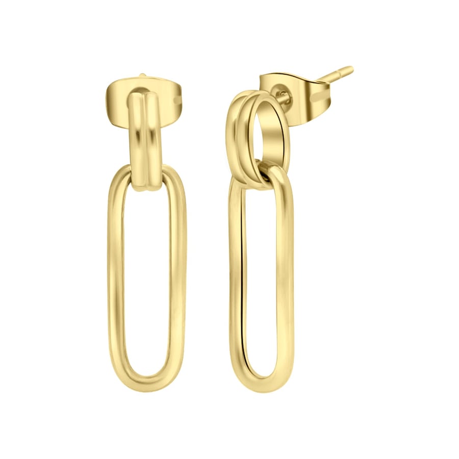 Lucardi Ohrringe 'Amelie' Stahl Gold Damen