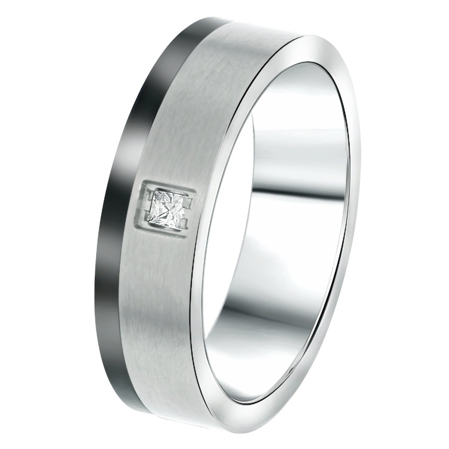 Lucardi Ringe 'Tokyo' Titan - silbern 66mm Damen