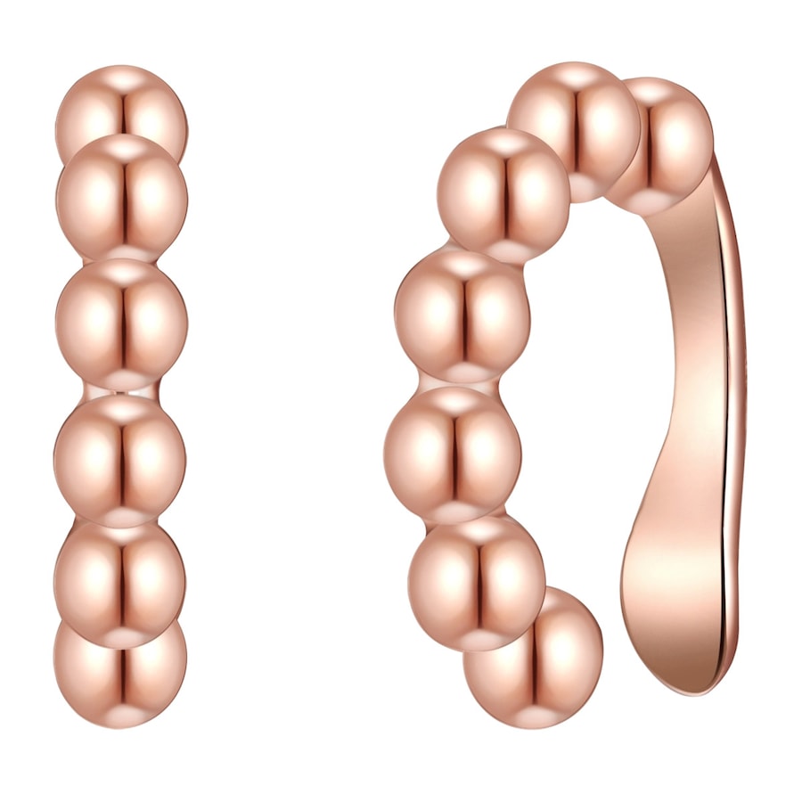 Lulu & Jane Creolen Messing in Roségold 15,9 mm Damen