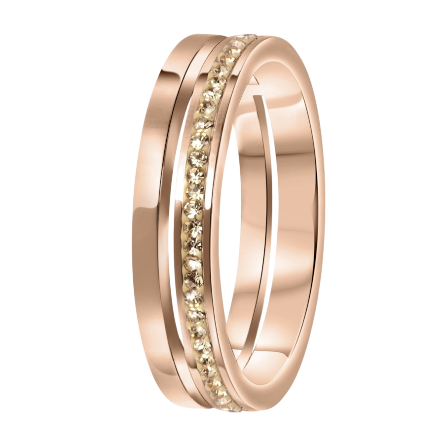 Lucardi Ringe Stahl Rose - 60mm Herren