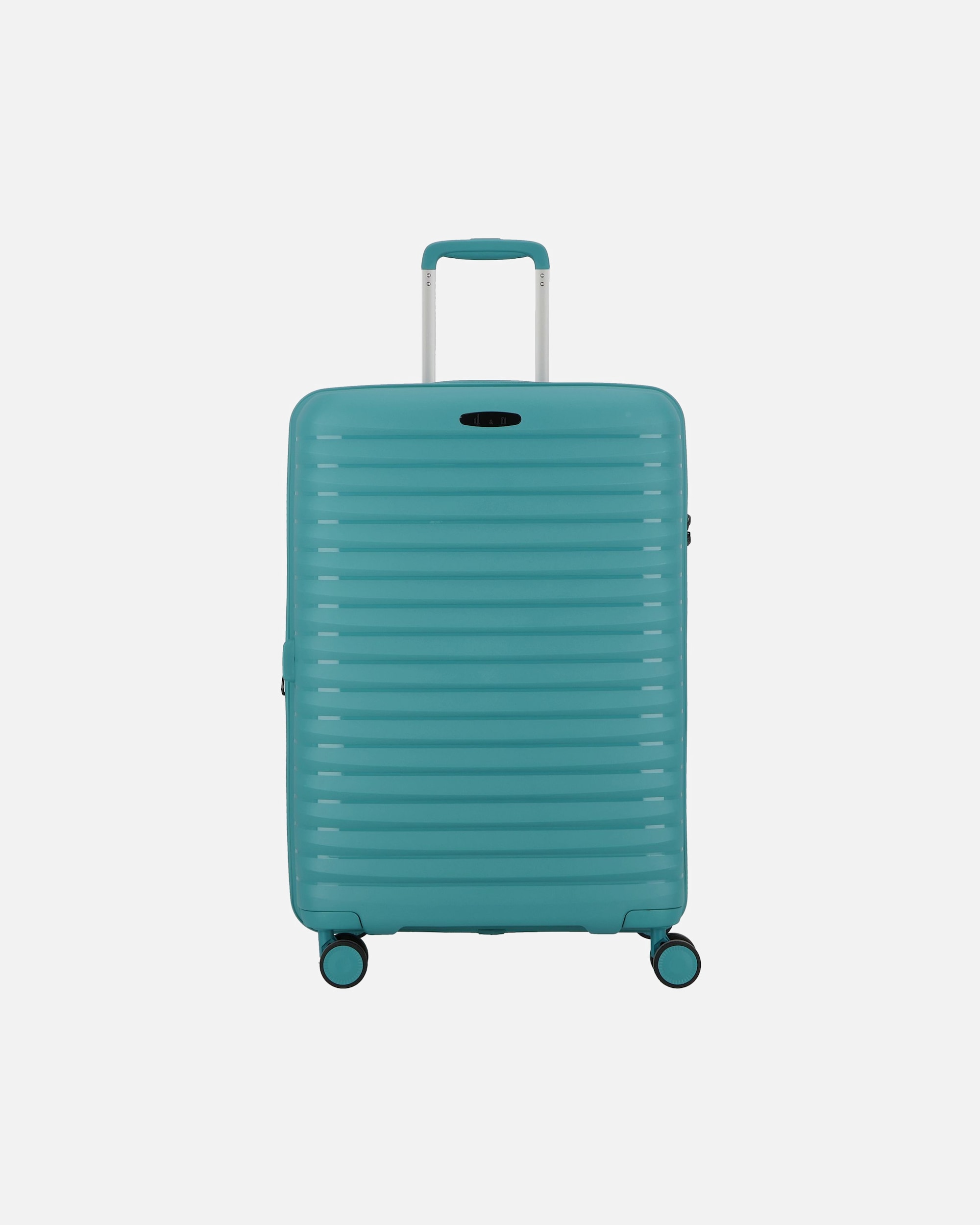 Koffer für Männlich d & n Travel Line 4500 4 Rollen Trolley M 65 cm mit Dehnfalte petrol
