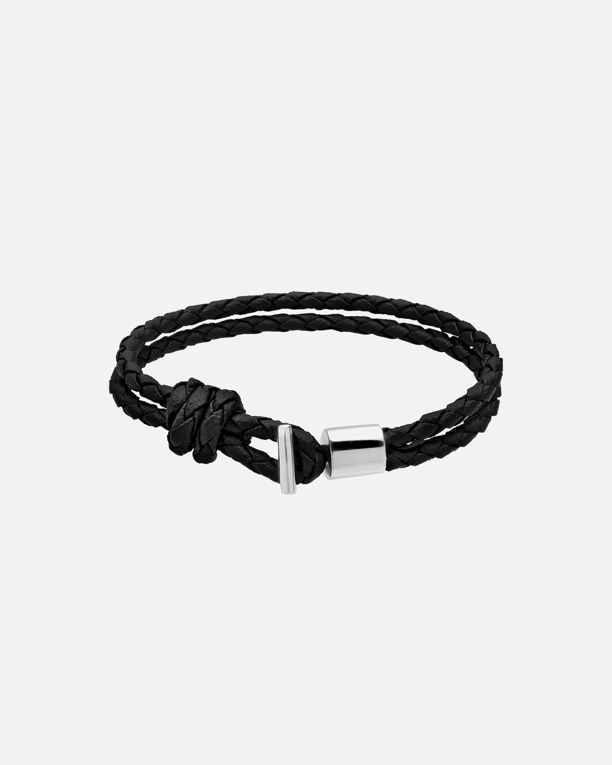 Armband für Männlich KUZZOI Kunstleder Geflochten 925 Silber 23