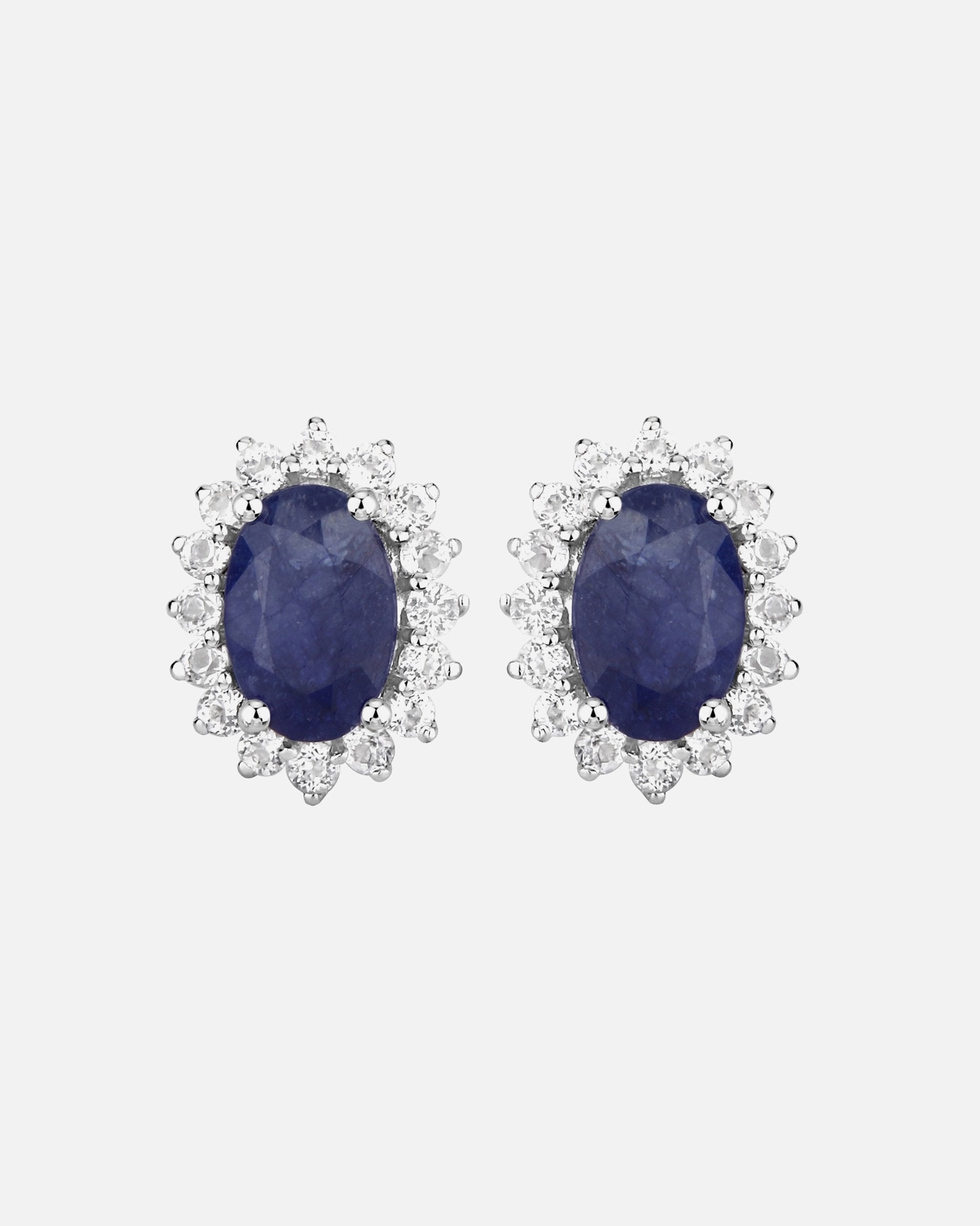 Ohrringe für Weiblich Rafaela Donata Ohrringe Sterling Silber Smaragd in Silber Blue