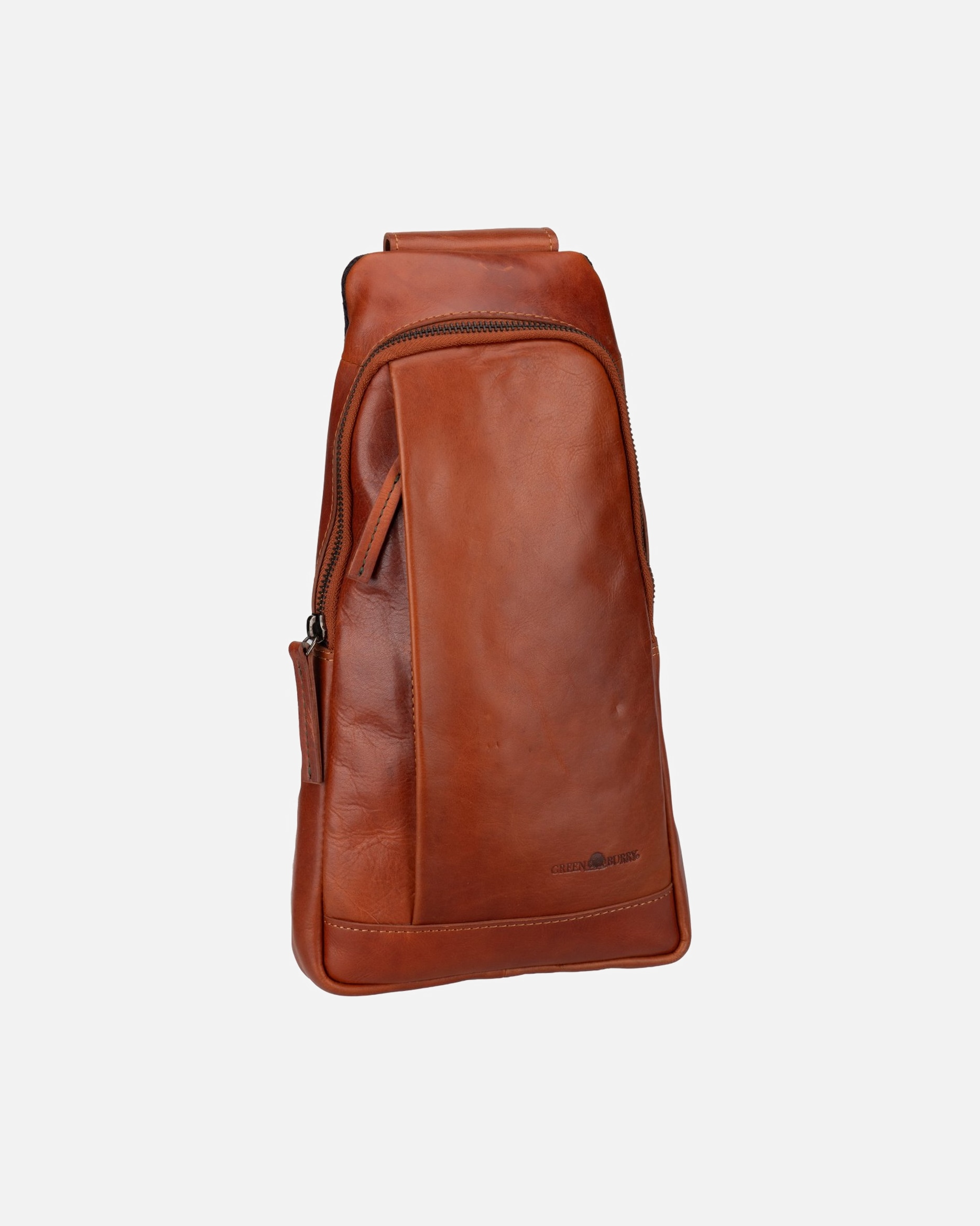 Rucksack für Unisex Greenburry Bodybag Newport Crossover-Bag Caramel