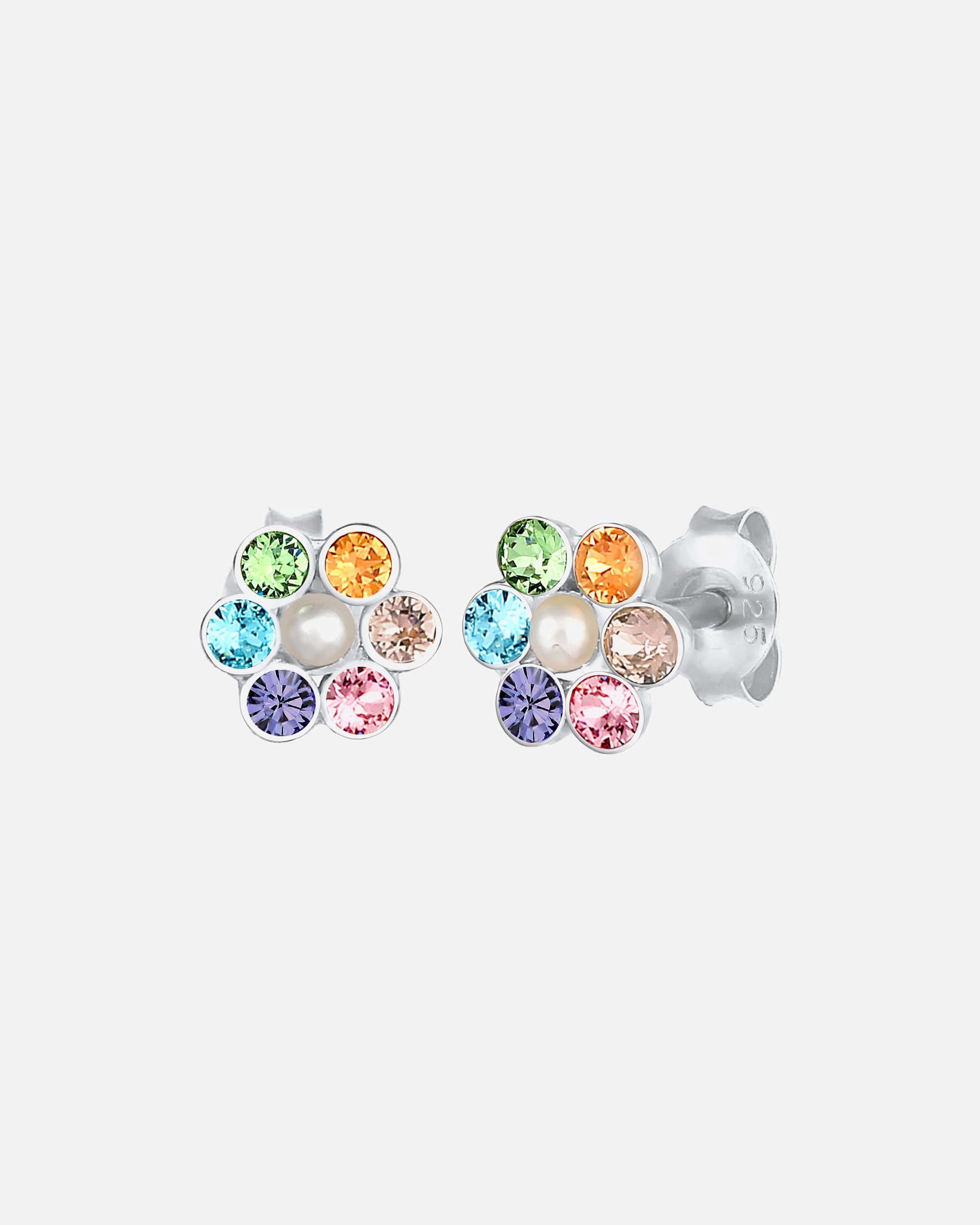 Ohrringe für Weiblich Elli Kinder Blume Synthetische Perle 925 Silber OneSize