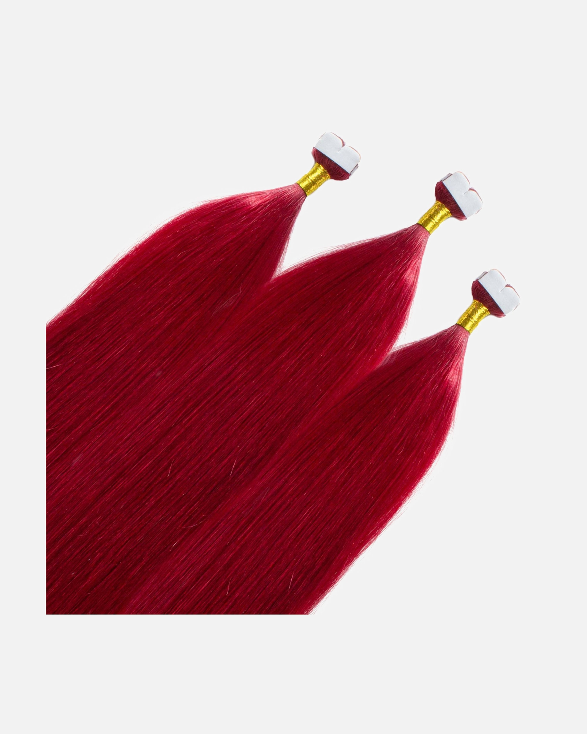 Extensions für Weiblich hair2heart Mini Tape Extensions Premium Echthaar #0/44 Rot-Intensiv 50cm