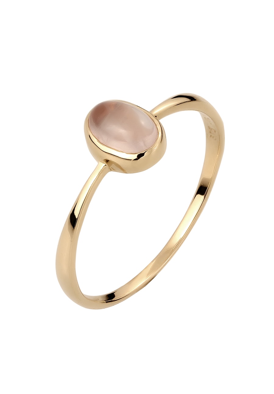 Elli PREMIUM Solitär Quarz Rosé 375 Gelbgold 56 Damen