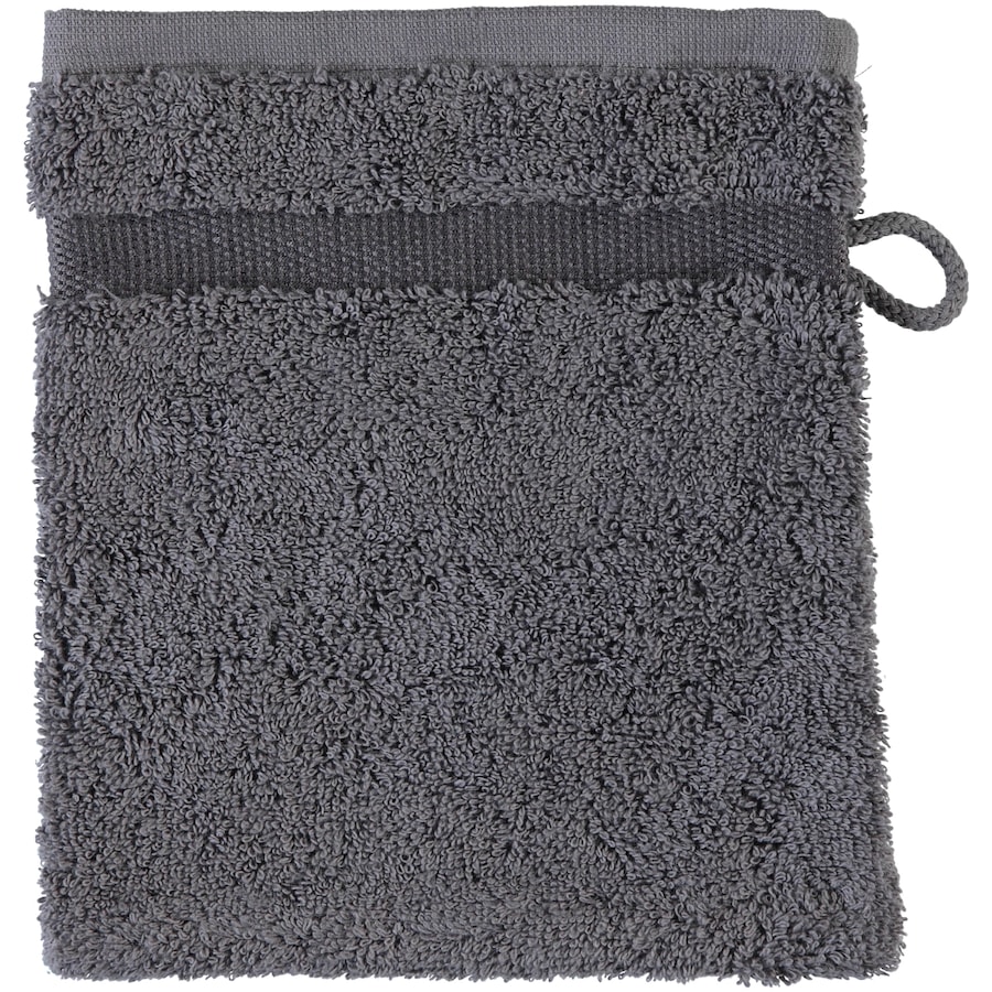 Rhomtuft Handtücher Princess zinn - 02 Waschhandschuh 16x22 cm Schwarz