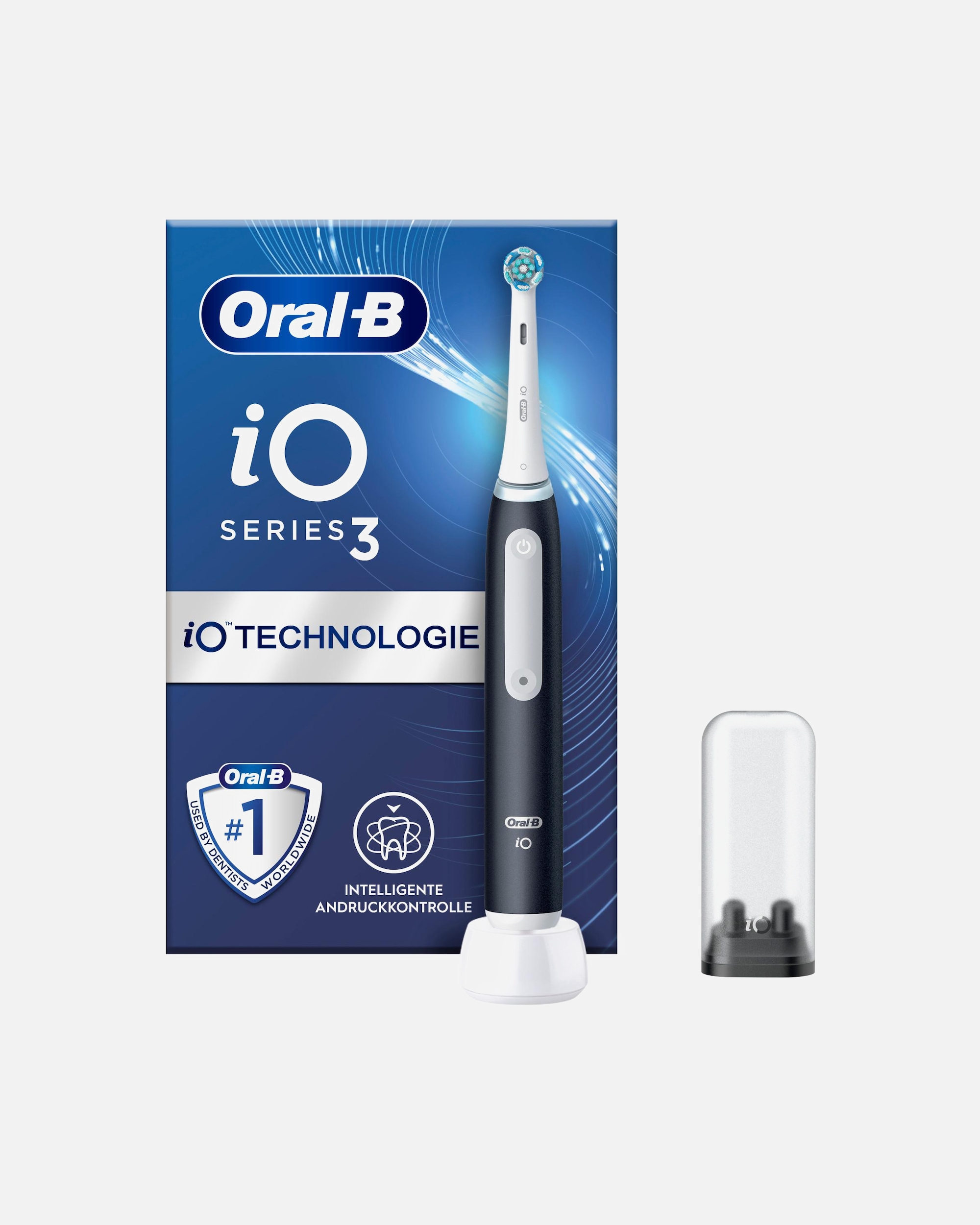 Elektrische Zahnbürste für Unisex Oral-B iO 3 Schwarz Elektrische Zahnbürste - 3 Bürstmodi 1 Stück