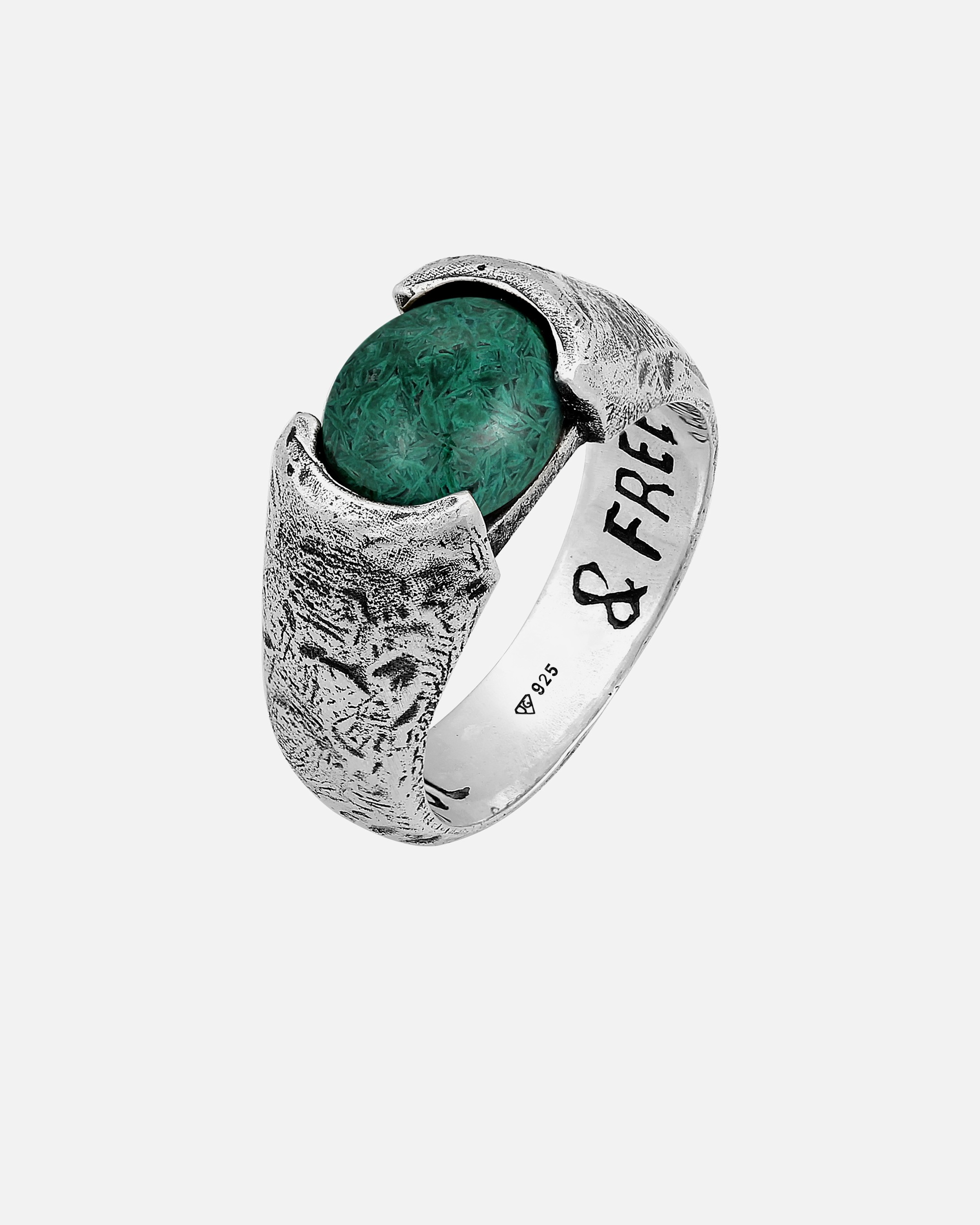 Ring für Männlich Haze & Glory Default Brand Line Siegelring Liberty - Afrikanischer Türkis 925 Silber 66