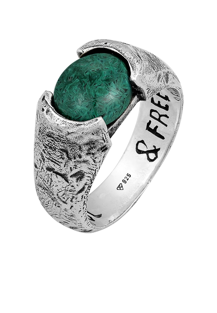 Haze & Glory Siegelring Liberty - Afrikanischer Türkis 925 Silber 60 Herren