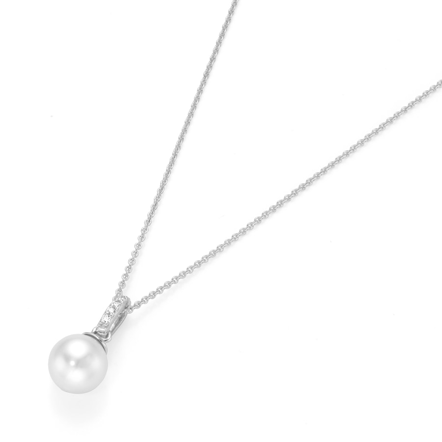 Giorgio Martello Milano Kette Muschelkernperl Anhänger, Silber 925 45 Weiss Damen