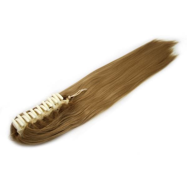 Fashiongirl Pferdeschwanz Haar Extensions m/ Spange #27 Mittelblond - Glatt Hellbraun