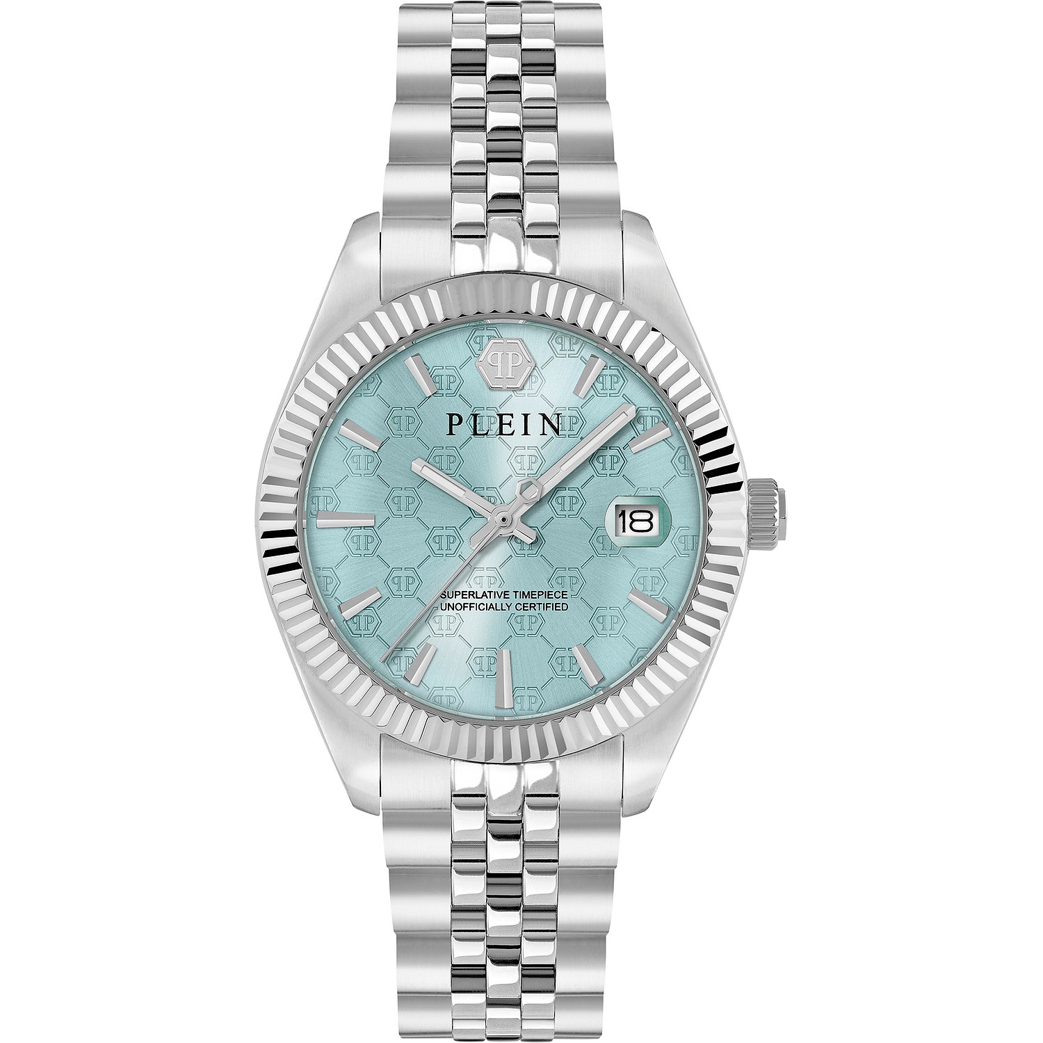 blau, silber