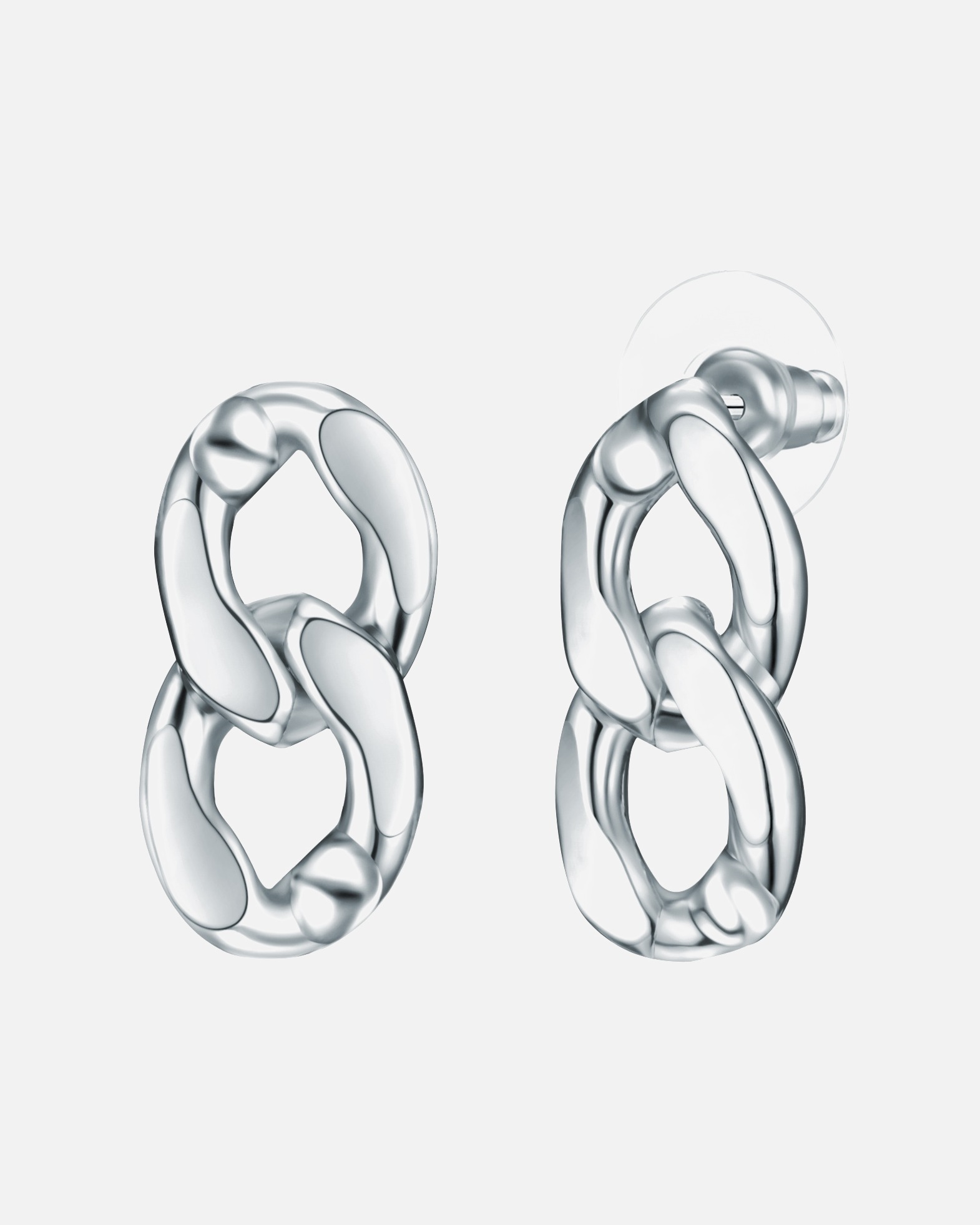 Ohrringe für Weiblich Lulu & Jane Ohrhänger Metall-Legierung in Silber 24,2 mm