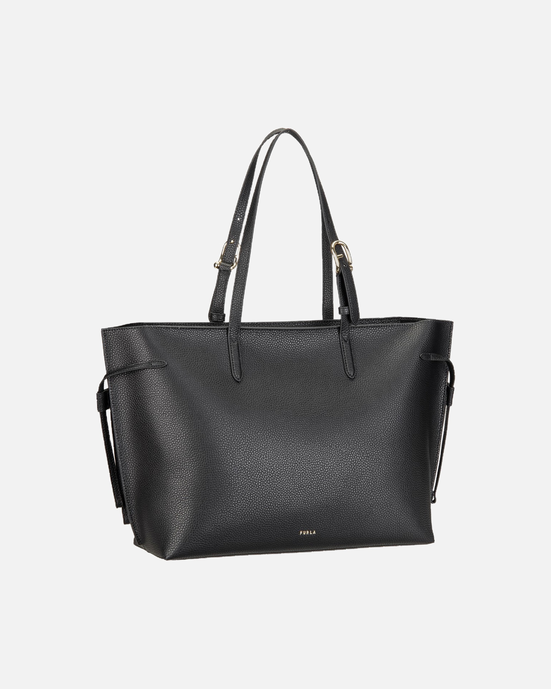 Shopper für Weiblich Furla Shopper Ava L Tote W/Zip Nero+Nero