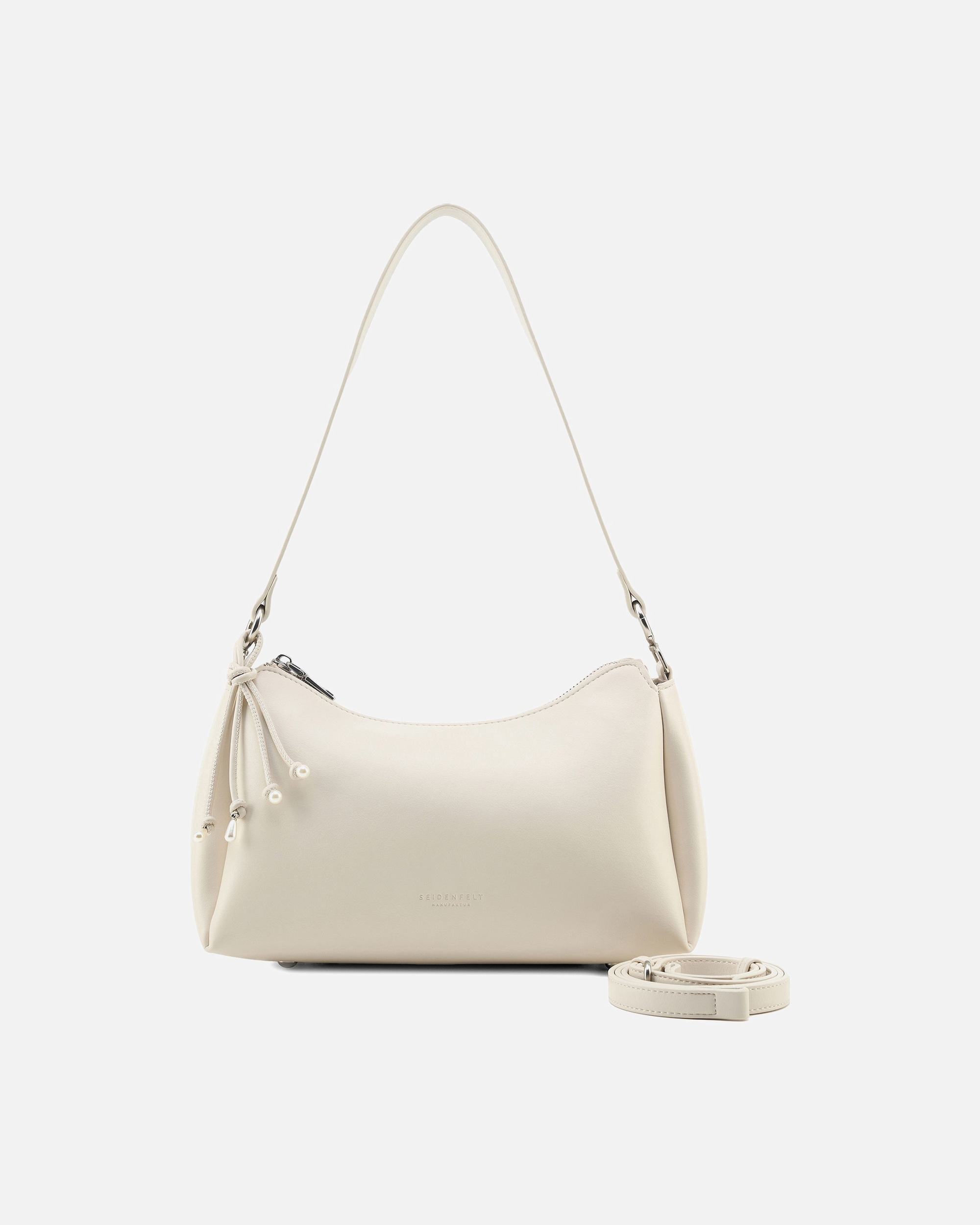 Clutch für Weiblich Seidenfelt Sandve Schultertasche cream