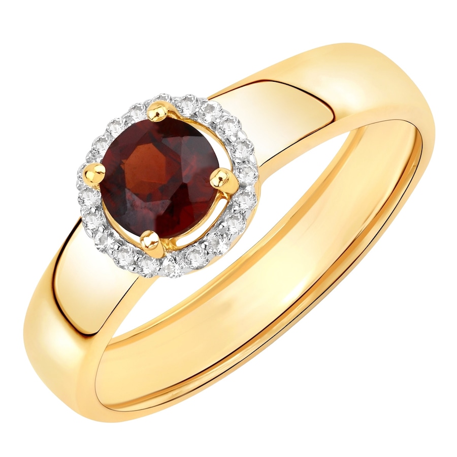 Rafaela Donata Ring Sterling Silber Granat in Gelbgold 58 Damen