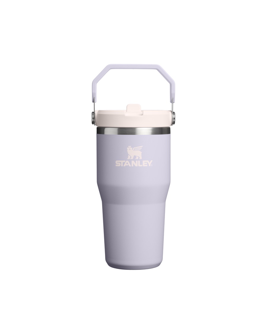 Stanley 1913 Thermobecher - 0,89L ICEFLOW FLIP STRAW BOTTLE 2.0 Purple Dust Silber