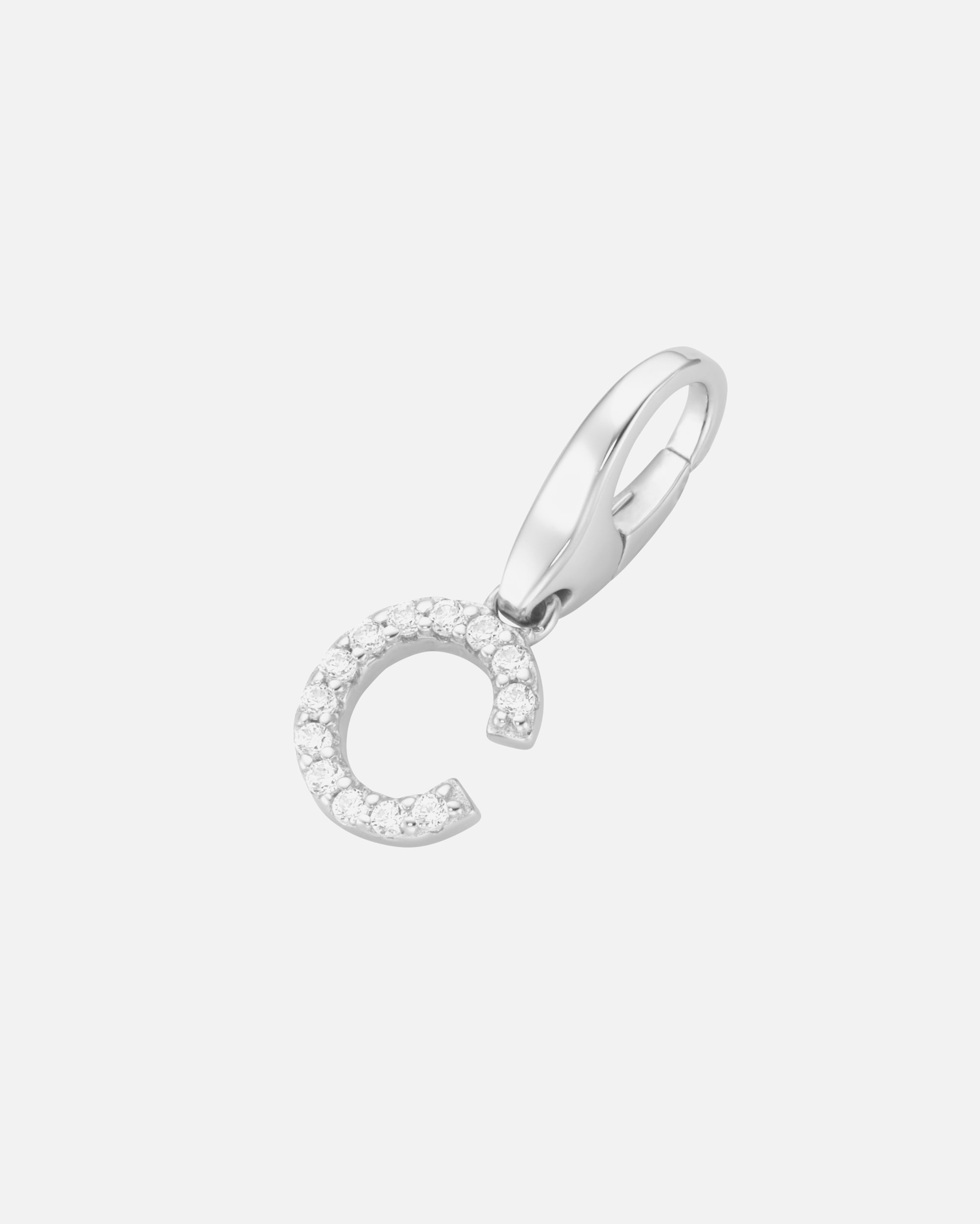 Schmuckanhänger für Weiblich Giorgio Martello Milano Charm Buchstabe H, Zirkonia Steine, Silber 925 C