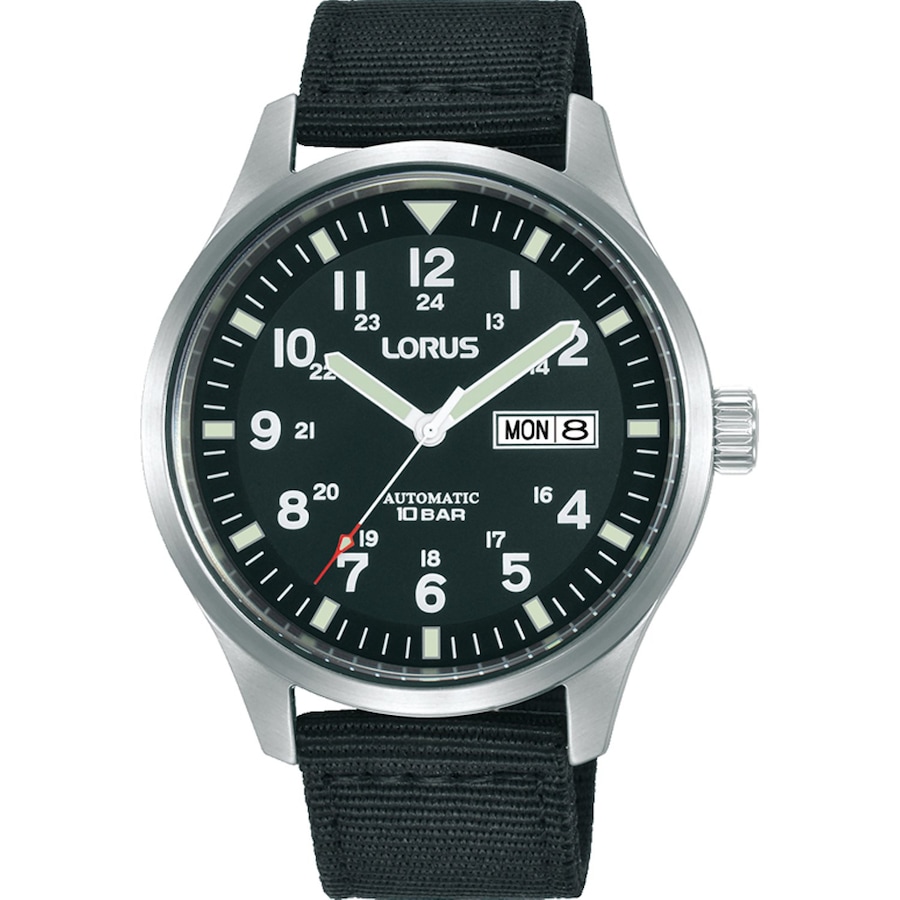 Lorus Herrenuhr Edelstahl schwarz Herren