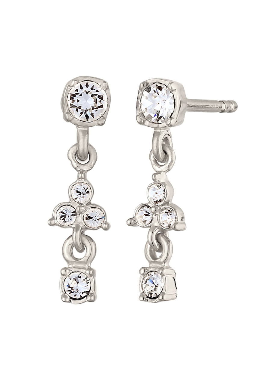 Elli Ohrstecker mit Kristallen von Swarovski Weiß 925 Sterling Silber silberfarben Damen