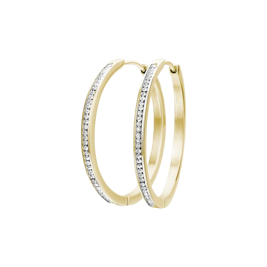 Lucardi Ohrringe Stahl - goldfarbig Damen