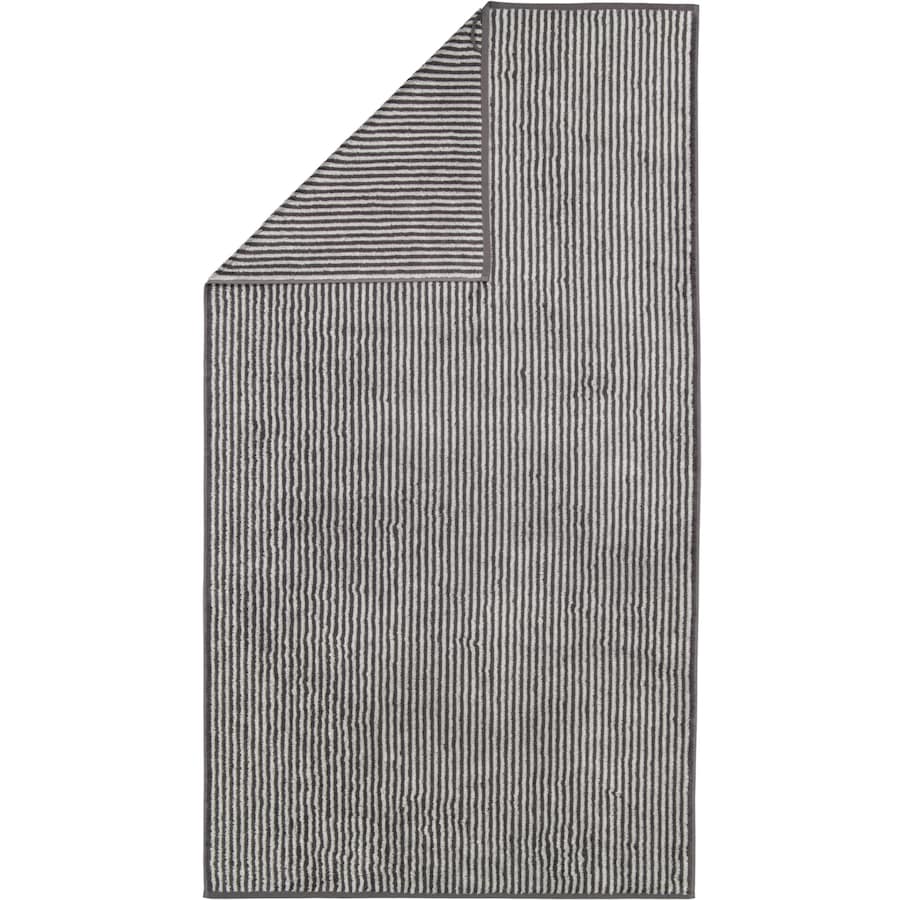 Cawö Handtücher Two-Tone Stripes 480 basalt - 73 Duschtuch 80x150 cm