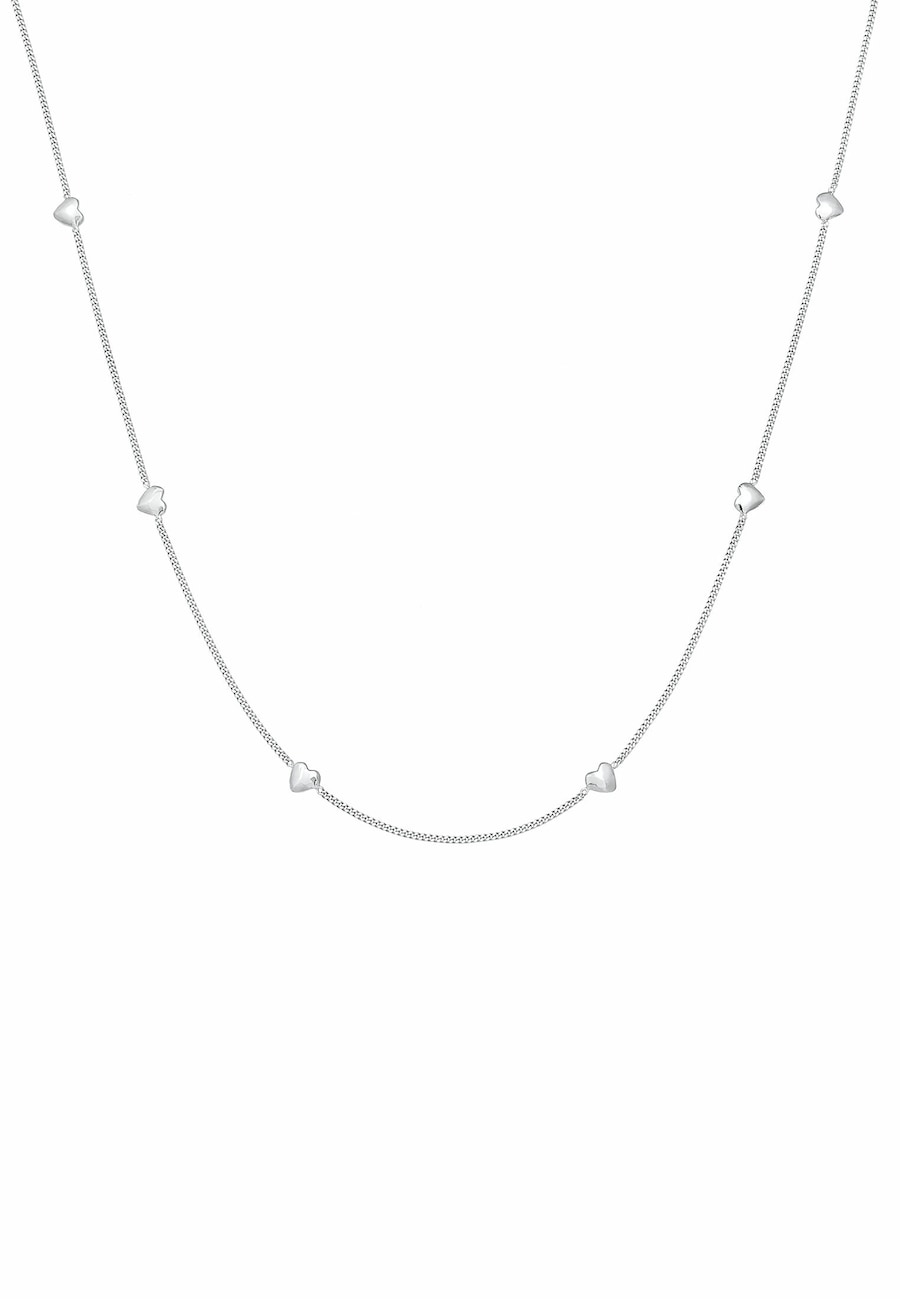 Elli Herz Liebe Love Herzkette 925 Silber silberfarben Damen