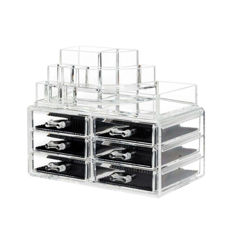 UNIQ Makeup Organizer mit 6 Schublade und 18 Fächern 1158 Transparent Damen