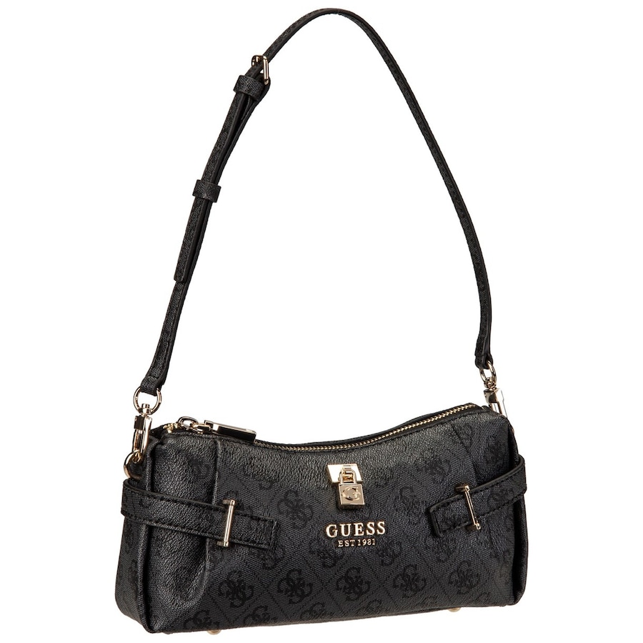 Guess Handtasche Yesba Mini Top Zip Coal Logo Grau Damen